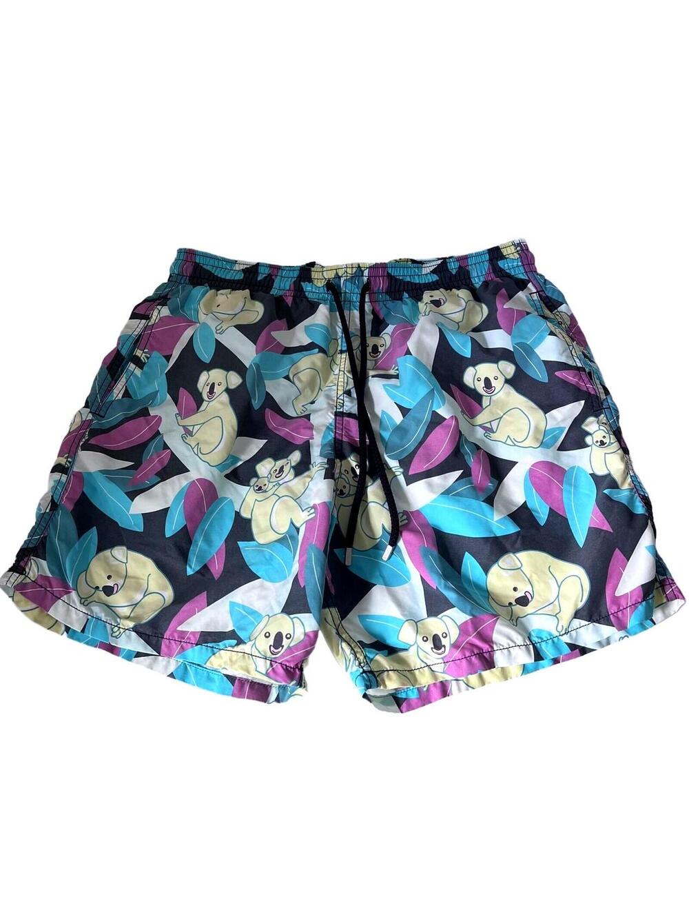 Vilebrequin Koala Print Swim Trunks Men’s XL Multi-Colored Board Shorts 3 Pocket